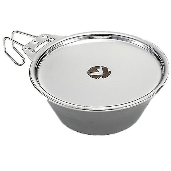 Campingkopp i rostfritt stål, Campingsskål, Lättvikts kompakt campinggryta, Vandringskaffemugg, Skål, Kopp