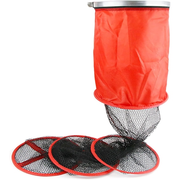 Fiskenät i Aluminium, Hopfällbart, Flytande, Förstärkt, Fiskebur, Fiskenätspåse, Fiskeverktyg