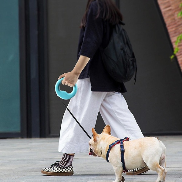 Justerbart hundkoppel, 3 m indragbart koppel med ledlampa, för små och medelstora hundar. Maxvikt upp till 20 kg