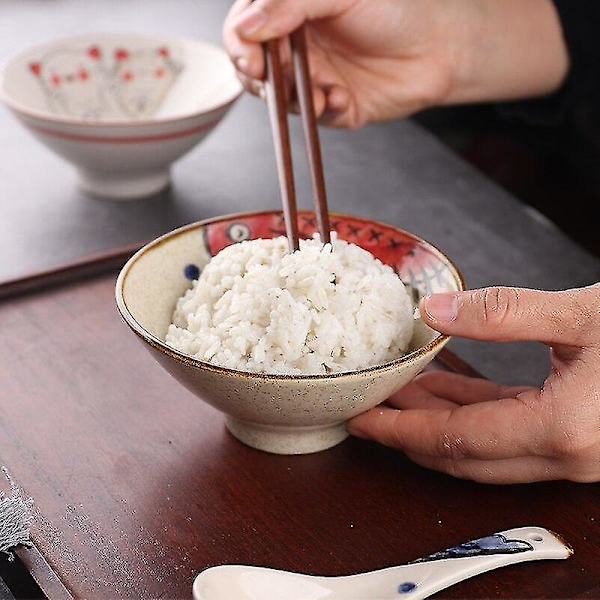 Japanilainen Keramiikka-Astiasto 5 Tuuman Korkea Pohja Riisi Kulho
