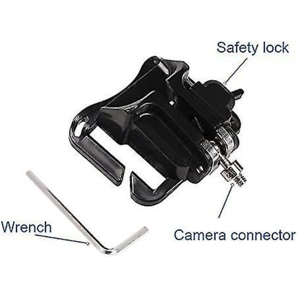 Kamera belteklips belteholder, kamera beltespenne, Dslr kamerafeste hurtigbelastning (1 stk, svart)