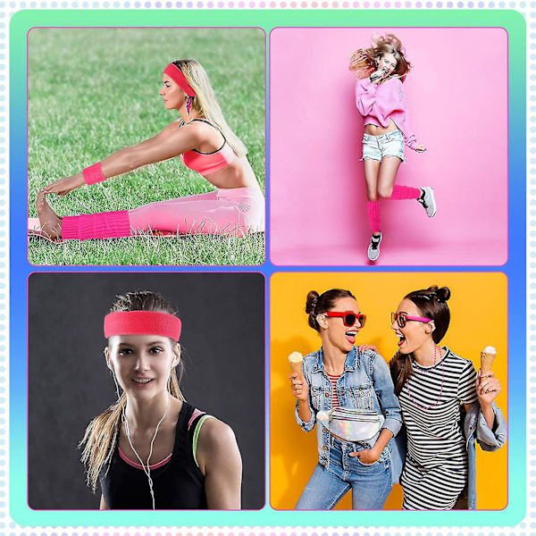 Naisten 90-luvun 80-luvun Retro Disco Hiphop Polttaripuvun Asusteet Cosplay Setti Yksi Koko