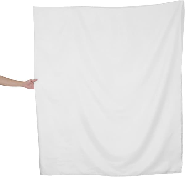 Hvid rektangulær dug til bryllups- og fødselsdagsfester, luksusdug i polyester
