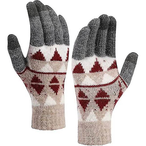 Vinter Touch Screen Magic Vantar Män Kvinnor, Mjuka Termiska Fleece Vantar