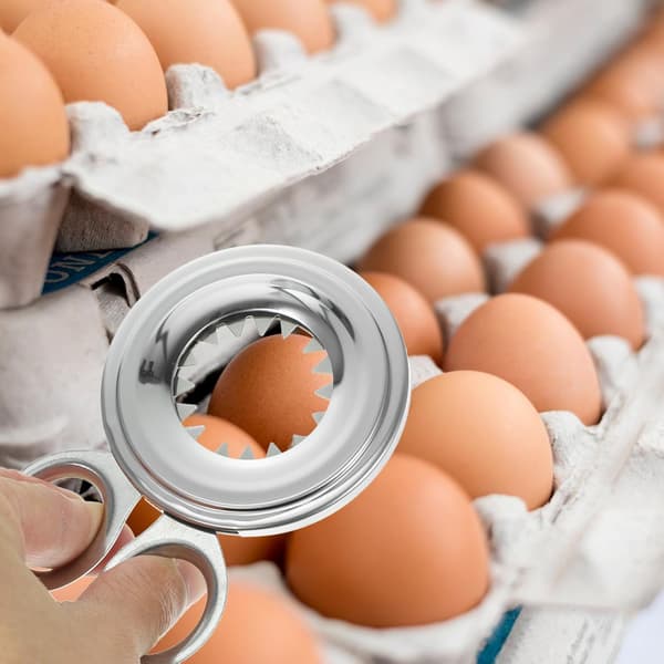 Eggeskallkutter i rustfritt stål, eggetopper, rustbestandig, enkel å bære, kjøkkenverktøy for hjemmelaging