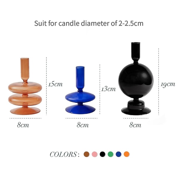 Floriddle Lysestaker i Glass for Hjemmet, Bryllup og Romdekor