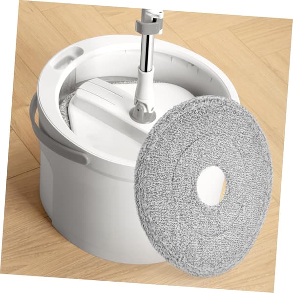 Mikrofiber Roterende Mopp Erstatningshoder 3 Stykker Våt Tørr Gulvrengjøringsputer