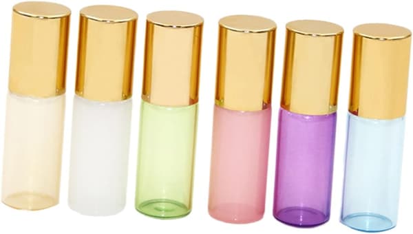 12 st glasflaskor för eteriska oljor för underförpackning Bärbar påfyllningsbar design