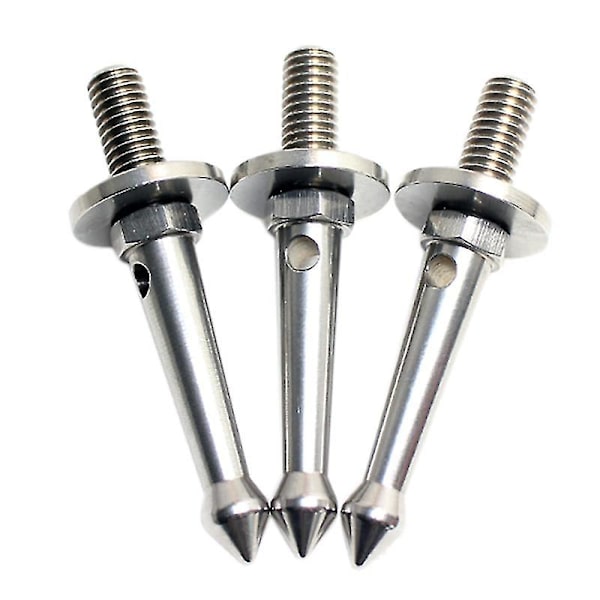 3 stk. Rustfrit Stål 3/8 Tommer Tripod Fodspidser Til Blødere Løst Terræn Spidser Til Gitzo/manfrotto/sir