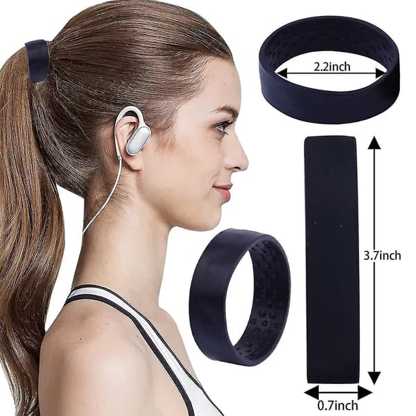 Nye Silikon Foldbare Hårstrikk Elastiske Hårbånd Ponytail Holder