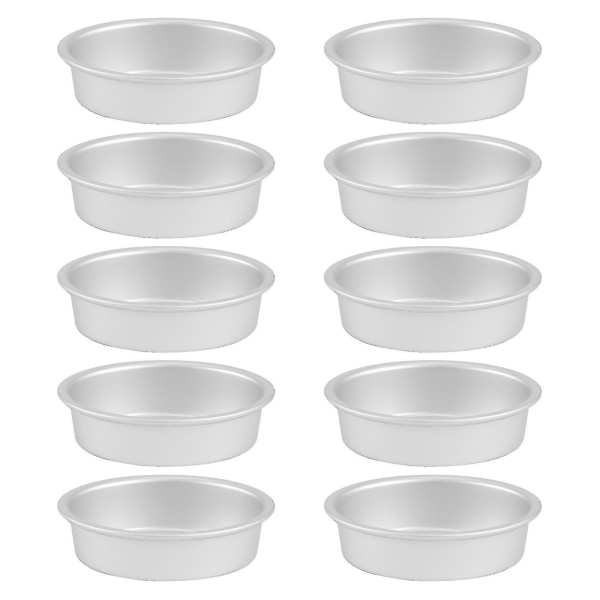 10 st Mini Oval Äggformade Aluminiumlegering Metall Ostkakaform Brödform Tart Hållare Pudding Je -xx