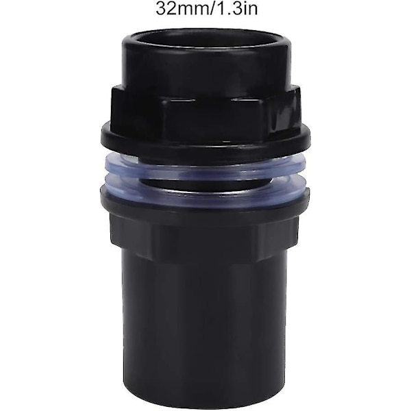 Akvariumslange Adapter Fisketank Slange Adapter Konverter Stik (sort) (1 stk)