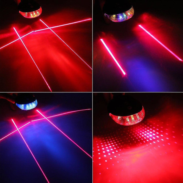 5 LED-lasersykkellys bak vanntett haleblits