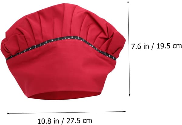 3 st kockmössa för kök och restaurang Klassisk stil kockmössa