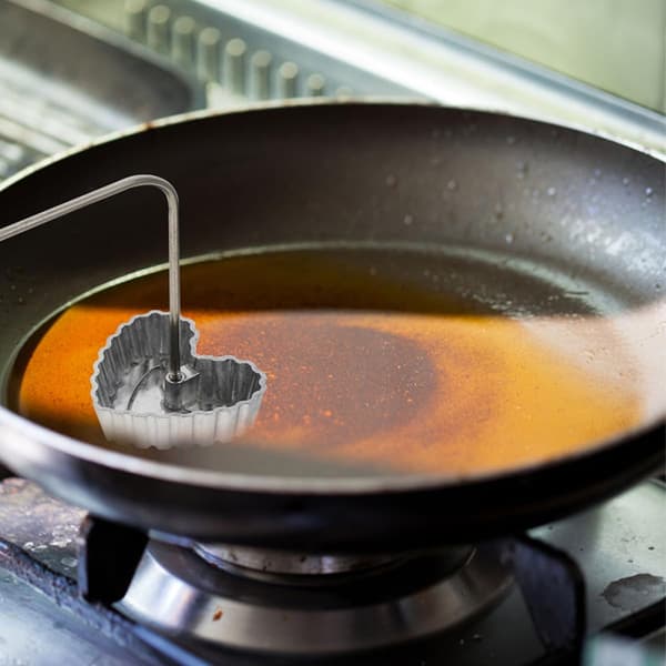 2 stk. frityrsnacksform Oljedeigform Solid Non-Stick Aluminiumlegering Tre Kjøkkenutstyr