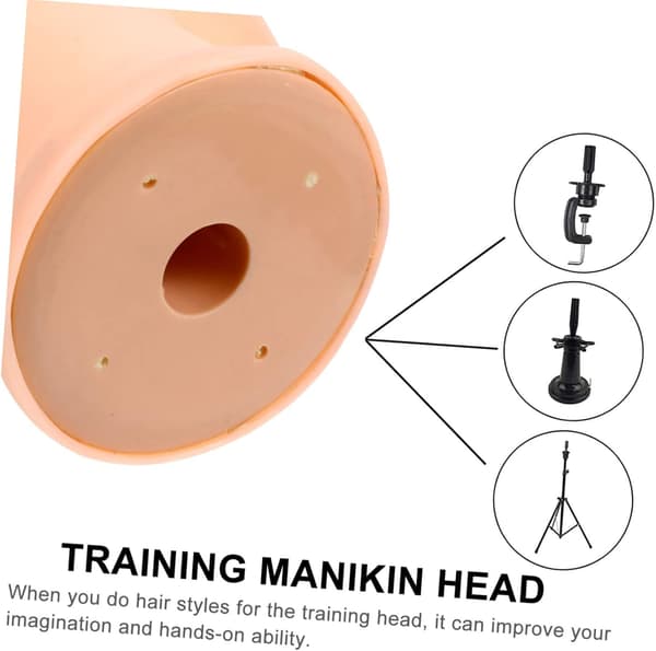 Parykkhodeform Mannequin-hode for hårøvelse og trening for parykkstyling og hårstylinglæring