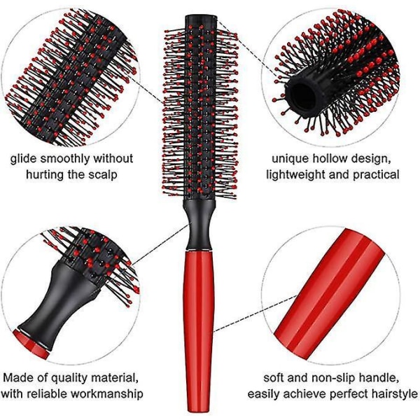 Quiff Roller Rund Hårborste Kam Hårstyling för Män