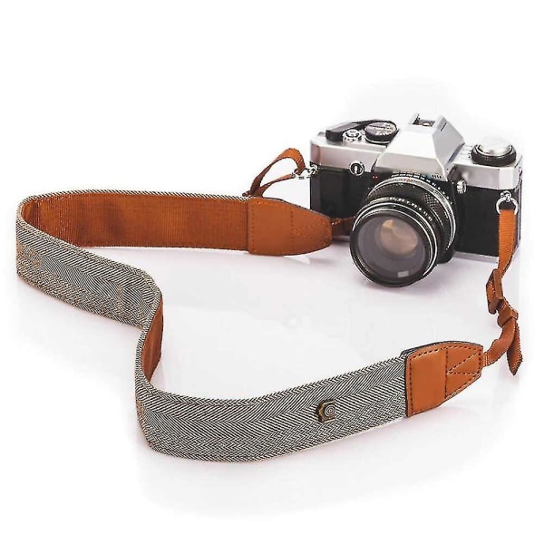 Kamerarem Kameraaxelrem med vintage halsband (2 delar, brun)