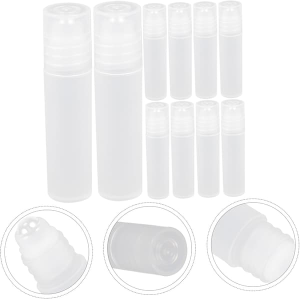 10 st 5 ml påfyllningsbara parfymflaskor med roll-on, bärbara reseflaskor med roll-on