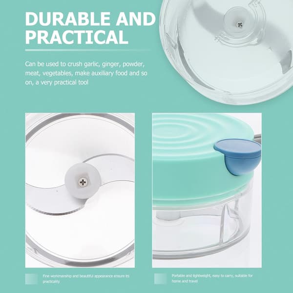 Manuell vitlökshackare Mini mathackare 180 ml ABS PC-material Vackert utseende