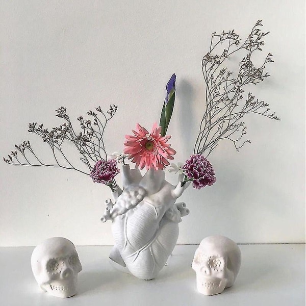 Anatomisk hjerte vase blomsterpotte Hjem Art Skulptur Dekor 6e8d | Fyndiq