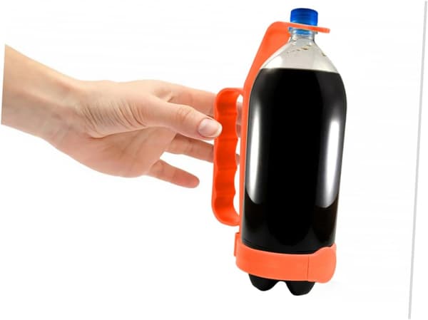 Multifunksjonell plastflaskeholder med ergonomisk design, solid drikkeflaske
