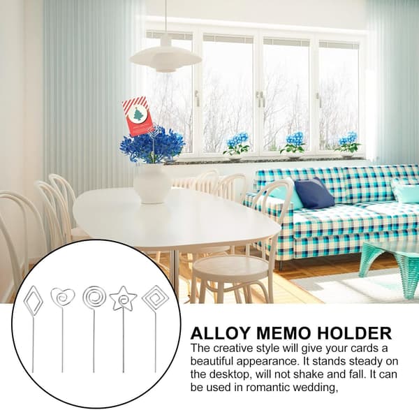 10 stk. 1,5 mm legering memo noteholder clips til skrivebordsfotoklemme multifunktionel noteholder
