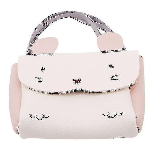 Axelväska Cartoon Girl Pu Läder Myntväska Barn Messenger Bag Godispåse (vit)