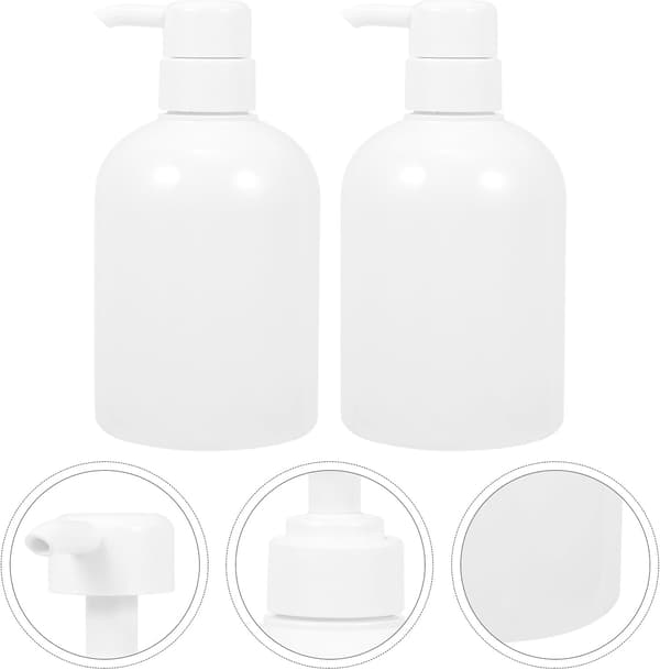 2 st plast lotion dispenser kläm tvålflaskor 500ml vit