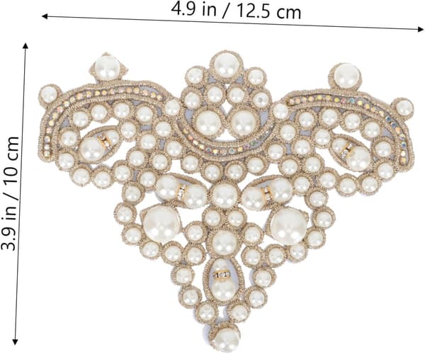 Perle sko blomster design patch perle sko blomster DIY dekorativ patch til charme elegant indretning