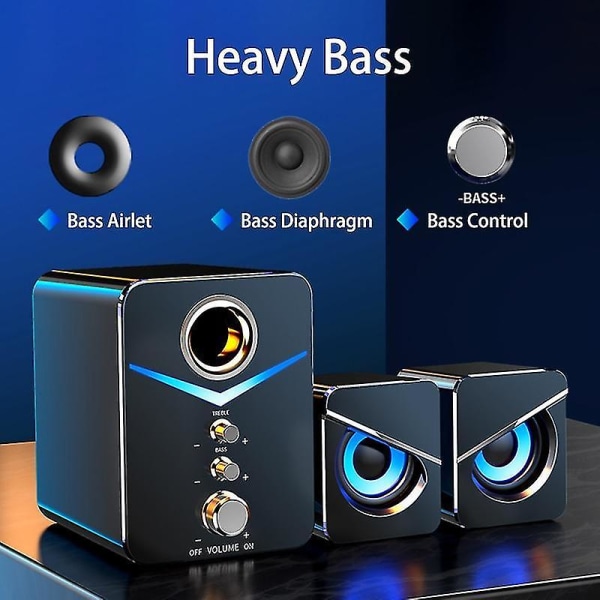 USB-ansluten Bluetooth-kombo högtalare för datorstereo