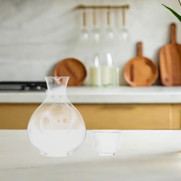 Kold Sake Afkølet Server Lille Glaskande Japansk Kold Sake Glas Karaffel