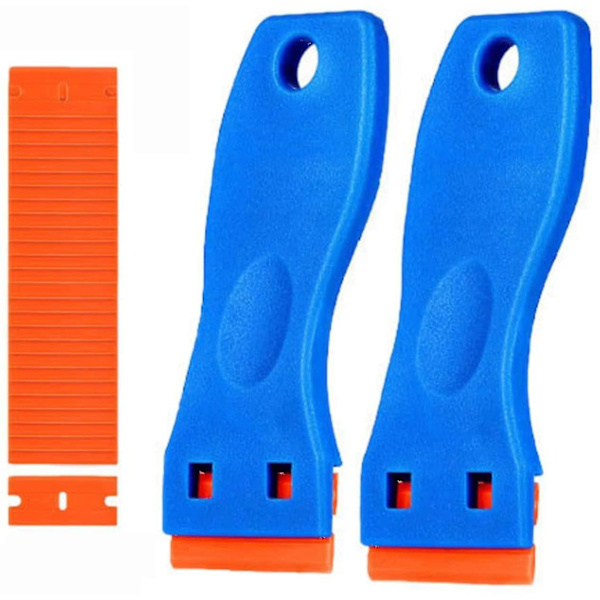 Plastisk Skraber med Plastiske Blade, Skader Ikke Limfjernelse, Dekaler 1stk-blå