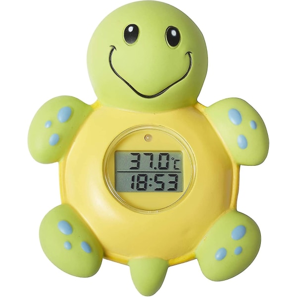 Badtermometer och klocka, sköldpadda (grön) (1 st)
