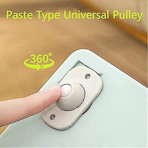 8 stk Lim-type Universal Hjul 360 Graders Rotasjon Oppbevaring