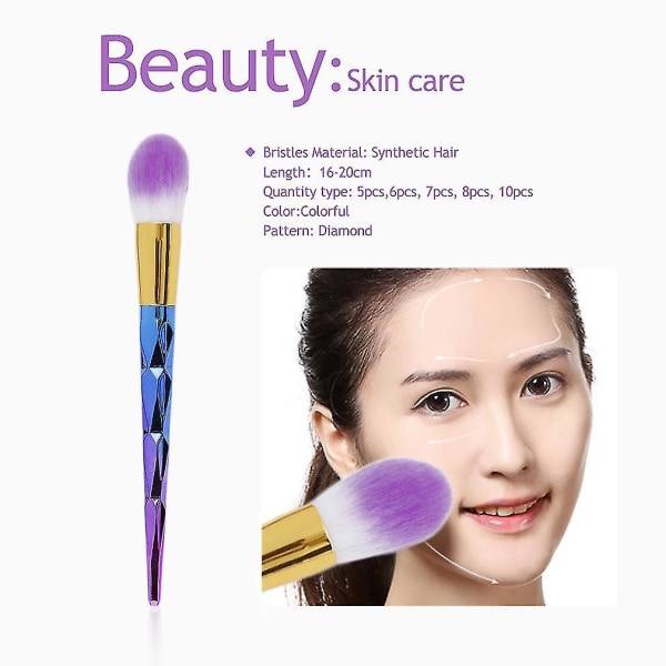 Dobbelt farve diamanthåndtag makeup børster Eyshadow Blend