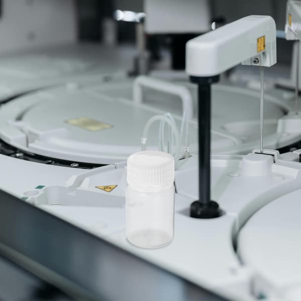 6 st 30 ml laboratoriereagensflaskor med lock, PP-material högtemperaturbeständigt prov