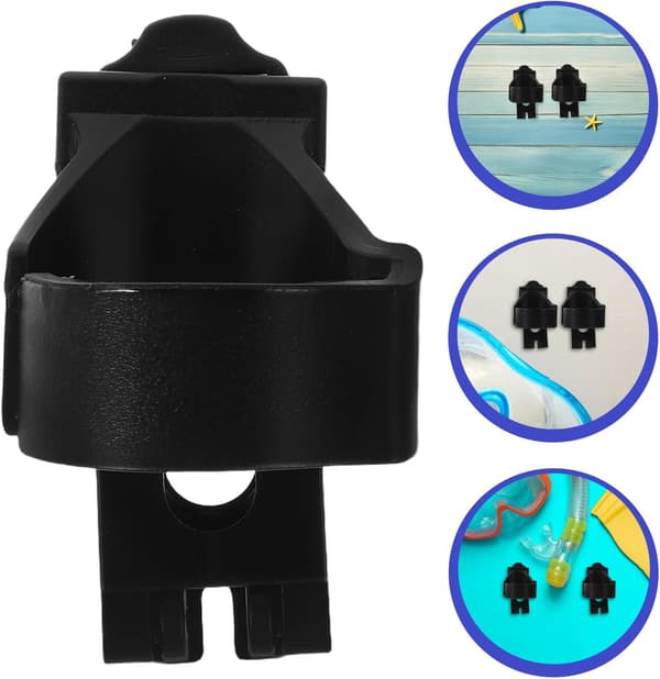 2 stk. universelle quick-release snorkelclips til dykkermaske slangeholder