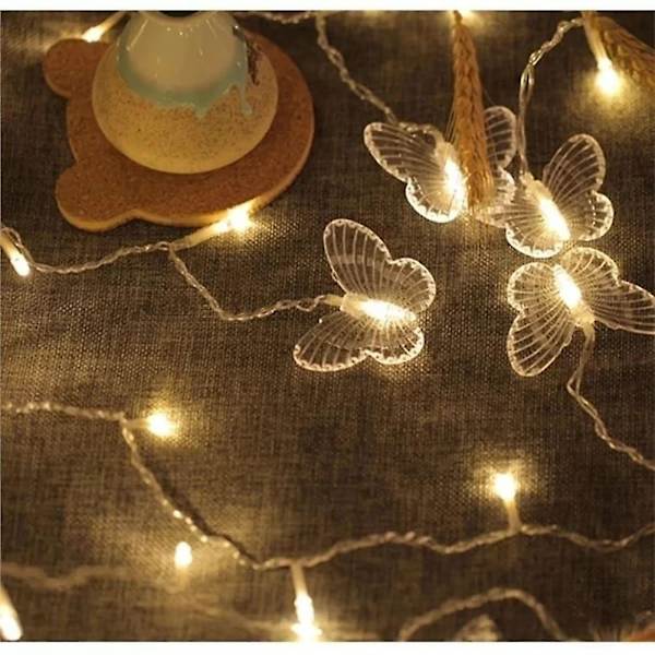LED-julstrådsfjärilsgardin