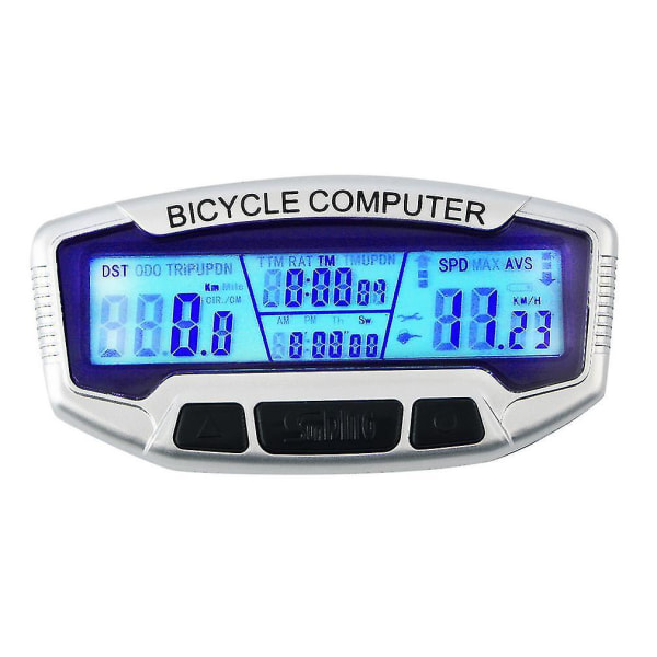 Langallinen LCD-polkupyörän polkupyörän pyöräilytietokone matkamittarin nopeusmittari