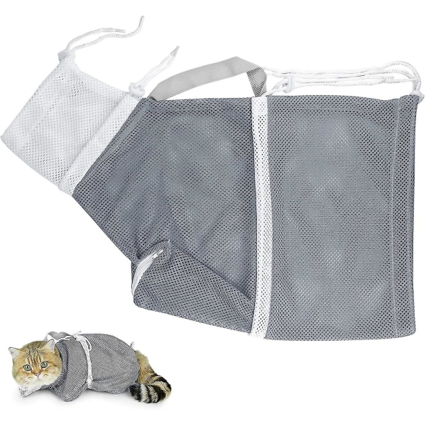Katt-badväska Anti-bett och anti-scratch Cat Grooming Bag för bad