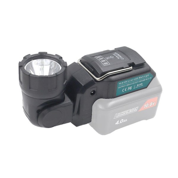 Lommelykt Arbeidslys Spotlight Med USB-Port For Makita 10.8v 12v Batteri Bl10211pcs