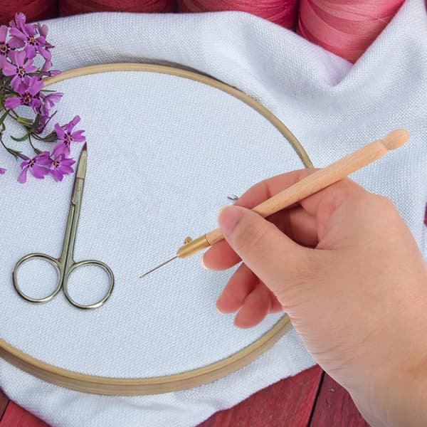 2 sæt hæklenåle med glatte nåle i rustfrit stål og ergonomisk design
