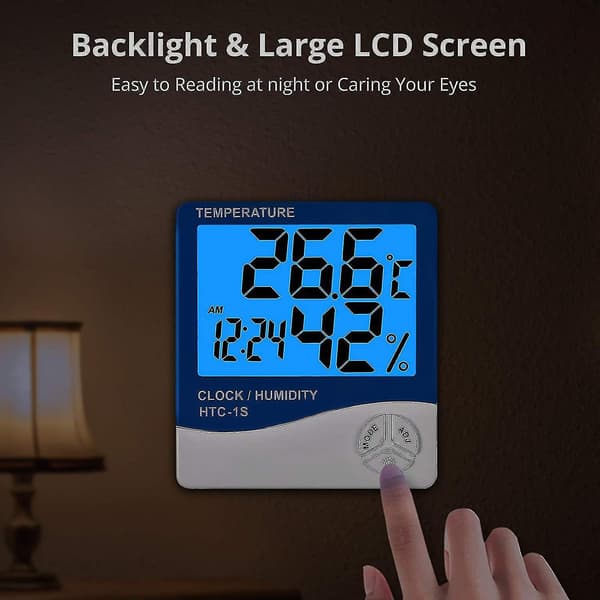 2 st Digital Hygrometer Termometer Stor LCD Temperatur- och Luftfuktighetsmätare