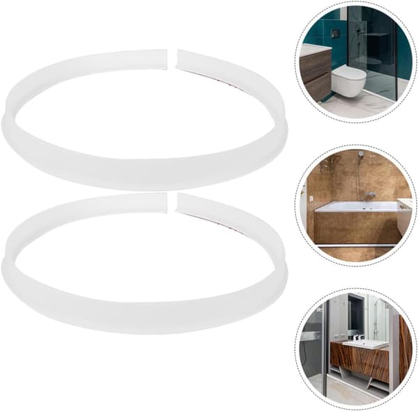 2 stk dusjvannstopper silikon sprutbeskyttelse for dusjsprutforebygging hvit barriere stripe