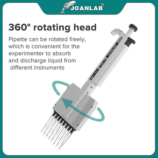 Joanlab Multikanal Pipette Justerbar Mikropipette 8 Ch