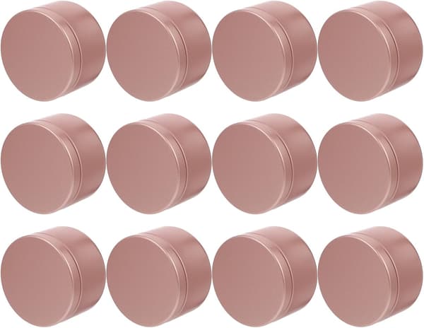 Lysdåser Kompakt og bærbart design 12 stk. 50 ml rund aluminium