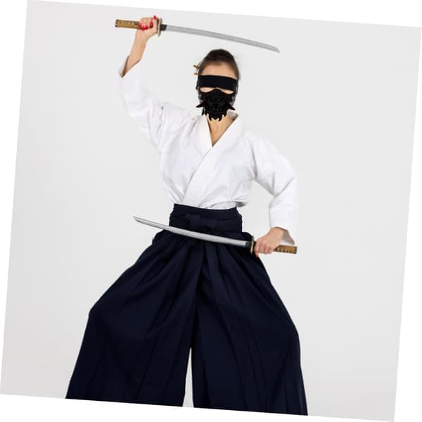 Unik Samurai-maske for Cosplay og fester med pustende japansk design