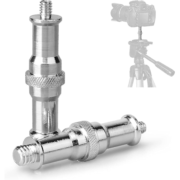 2 stk. Adapter Skrue 1/4'' til 3/8'' Stativ Skruegevind Skruekonverter Adapter Bit Skrue