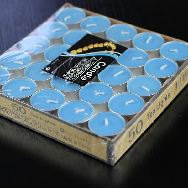50 stk Mini Teelys - Varighet 1,5 timer - Perfekt for bursdag, påske, dating Red